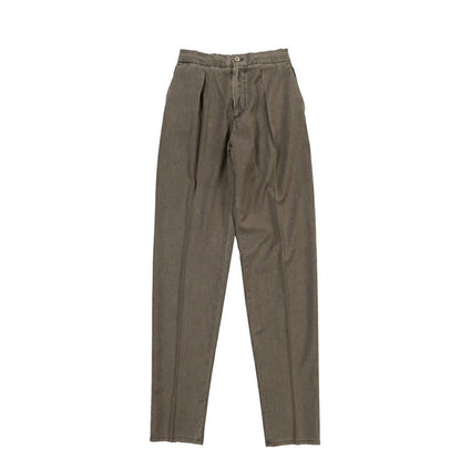 GTA “DAVIDE” ヴァージンウール100% ワンタックイージーパンツ / COMFORT FIT ブラウン 44 | GUARDAROBA MILANO OFFICIAL STORE