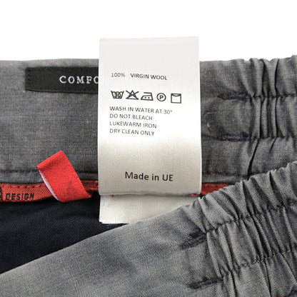 GTA “DAVIDE” ヴァージンウール100% ワンタックイージーパンツ / COMFORT FIT グレー 44 | GUARDAROBA MILANO OFFICIAL STORE