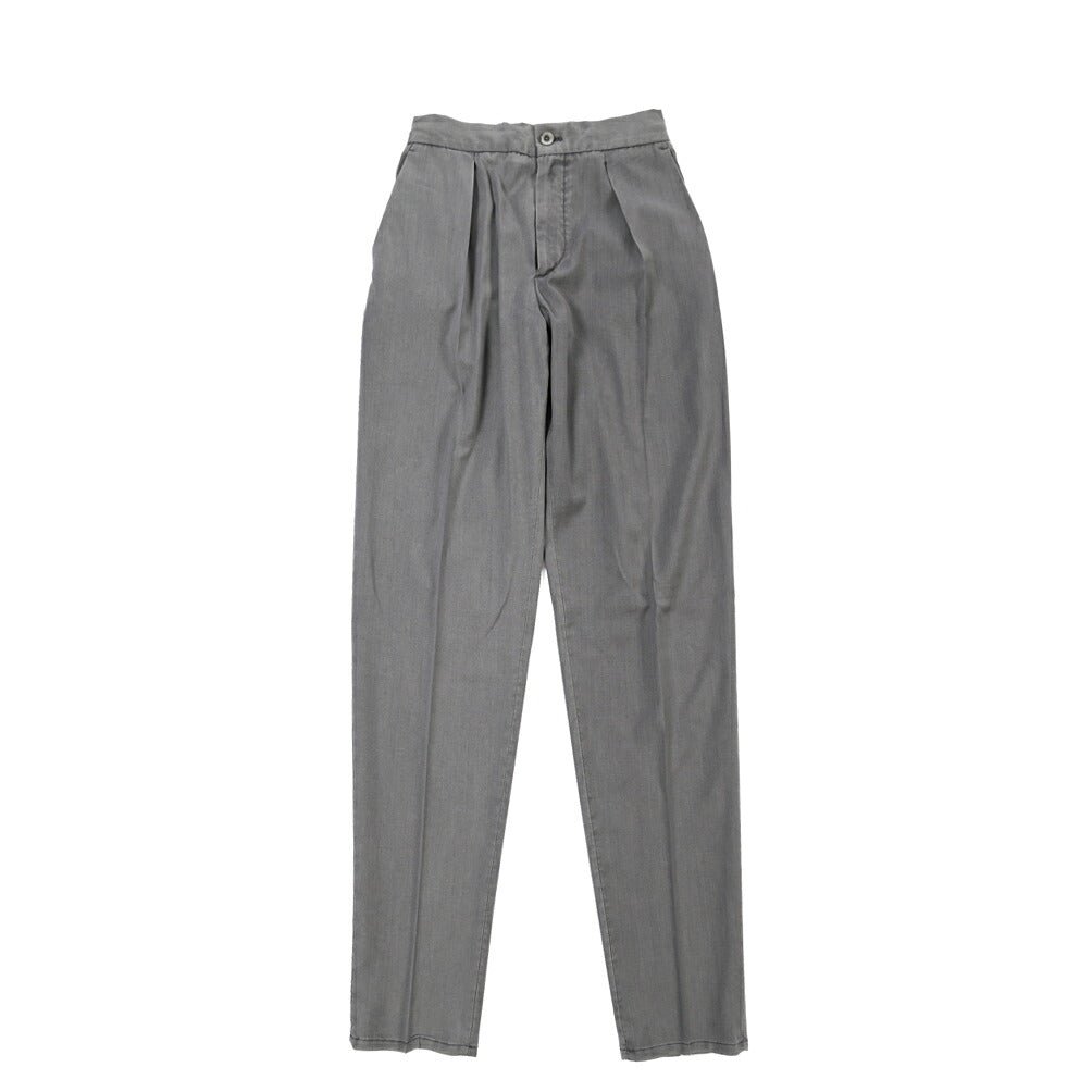 GTA “DAVIDE” ヴァージンウール100% ワンタックイージーパンツ / COMFORT FIT グレー 44 | GUARDAROBA MILANO OFFICIAL STORE