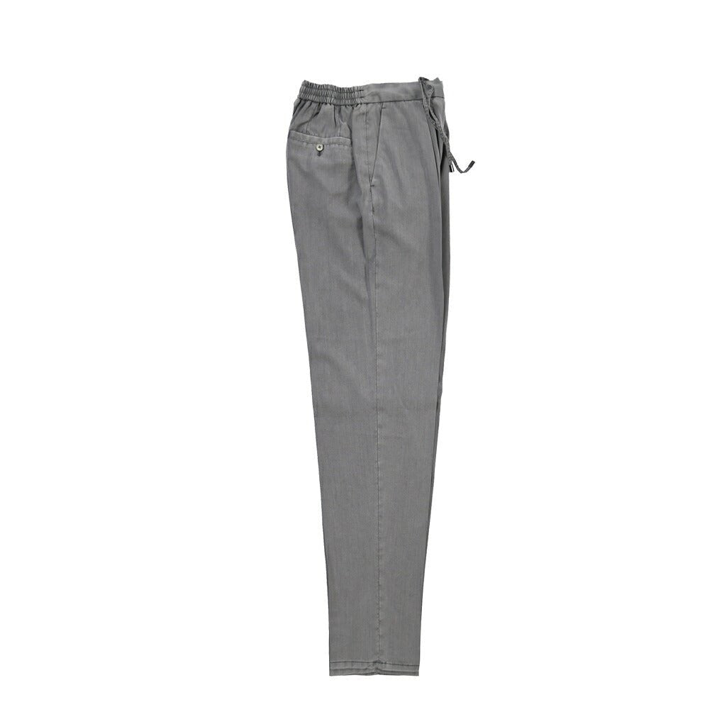 GTA “DAVIDE” ヴァージンウール100% ワンタックイージーパンツ / COMFORT FIT グレー 44 | GUARDAROBA MILANO OFFICIAL STORE