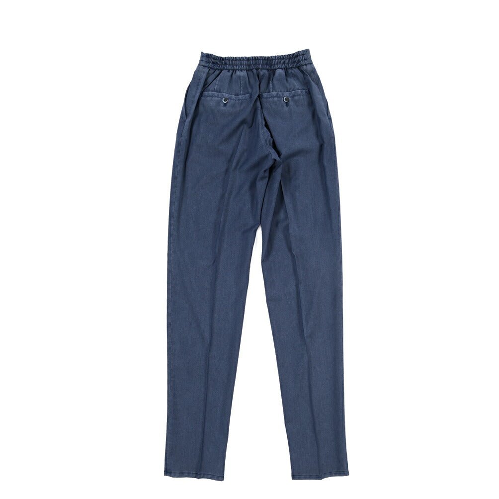 GTA “DAVIDE” ヴァージンウール100% ワンタックイージースラックス / COMFORT FIT ネイビー 44 | GUARDAROBA MILANO OFFICIAL STORE