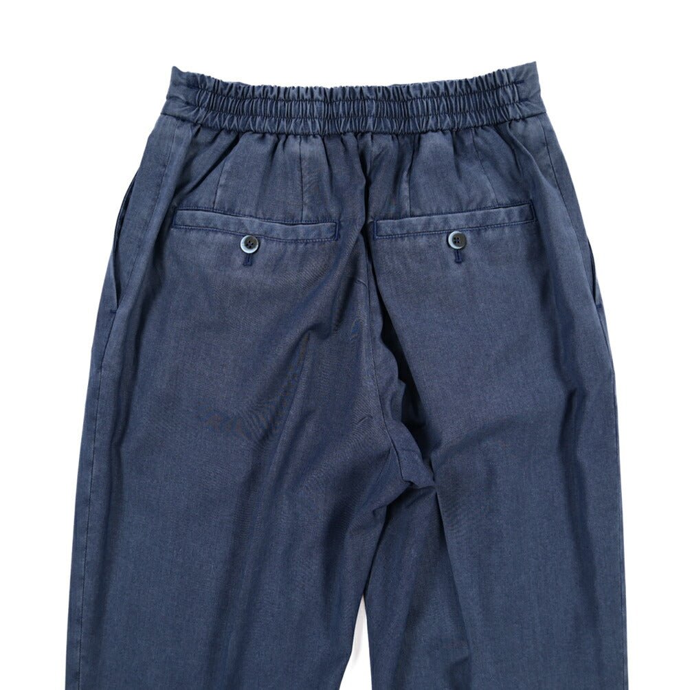 GTA “DAVIDE” ヴァージンウール100% ワンタックイージースラックス / COMFORT FIT ネイビー 44 | GUARDAROBA MILANO OFFICIAL STORE