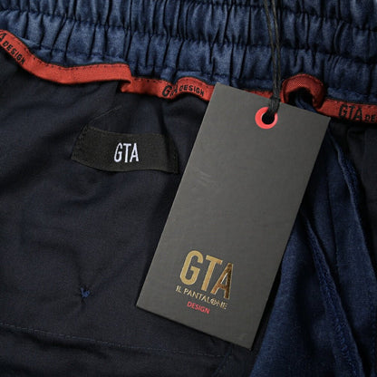 GTA “DAVIDE” ヴァージンウール100% ワンタックイージースラックス / COMFORT FIT ネイビー 44 | GUARDAROBA MILANO OFFICIAL STORE
