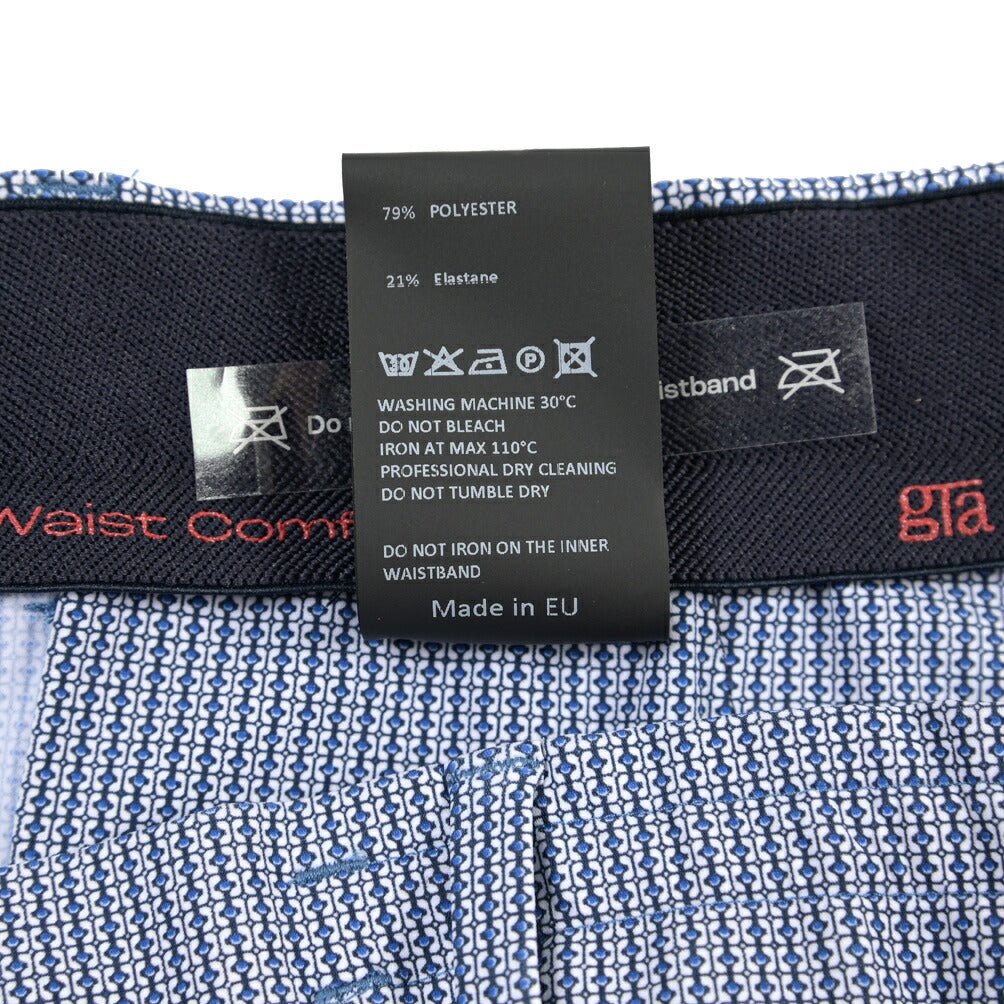 GTA “DAVIDE” ストレッチポリエステル コンフォートフィットパンツ ブルー 60 | GUARDAROBA MILANO OFFICIAL STORE