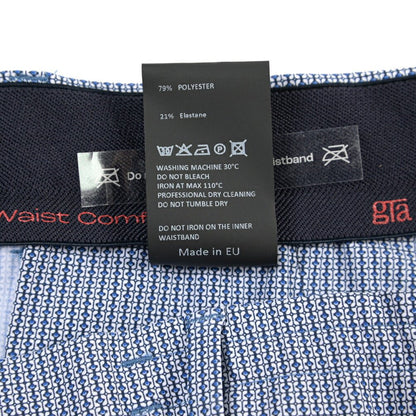 GTA “DAVIDE” ストレッチポリエステル コンフォートフィットパンツ ブルー 60 | GUARDAROBA MILANO OFFICIAL STORE