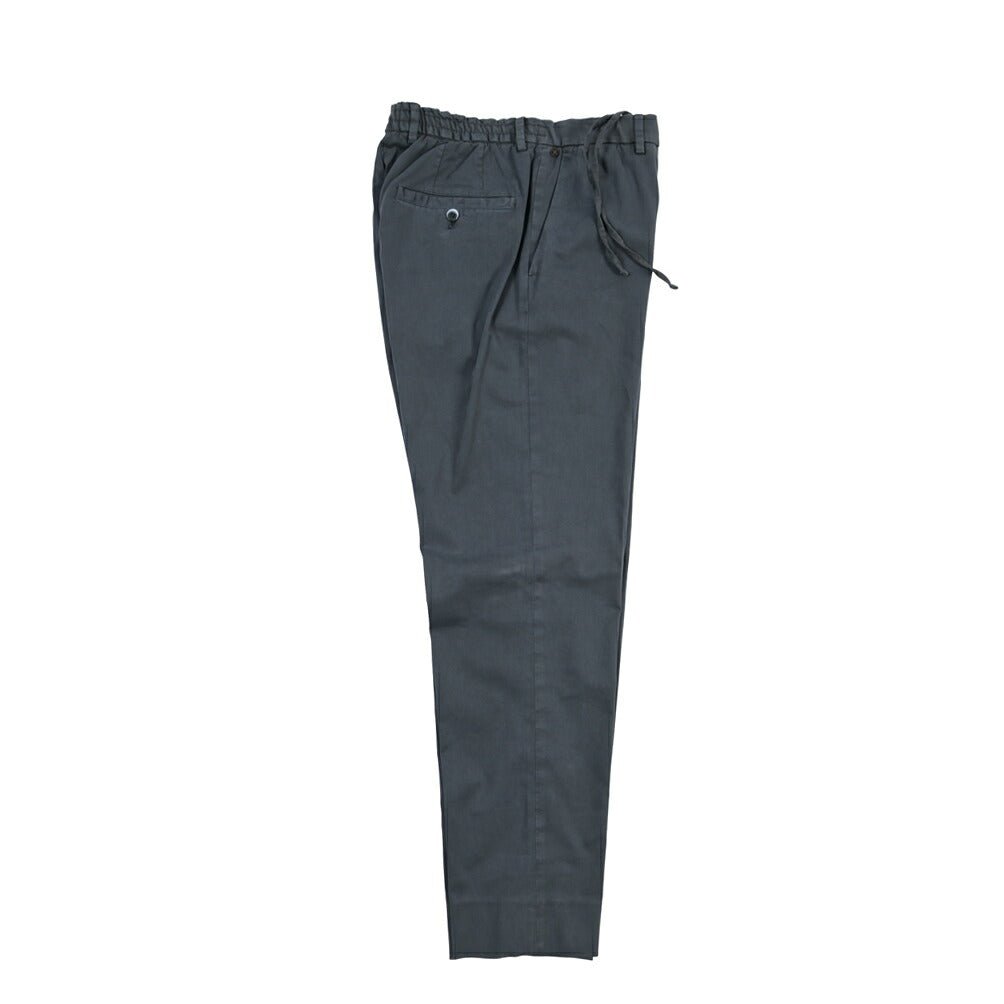 GTA “DAVIDE” リヨセル混コットン ノータックイージーパンツ / COMFORT FIT ネイビー 46 | GUARDAROBA MILANO OFFICIAL STORE