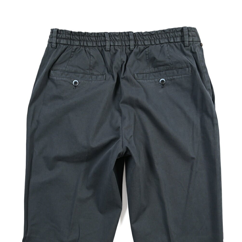 GTA “DAVIDE” リヨセル混コットン ノータックイージーパンツ / COMFORT FIT ネイビー 46 | GUARDAROBA MILANO OFFICIAL STORE
