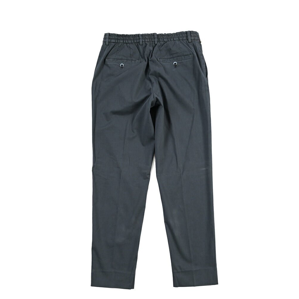 GTA “DAVIDE” リヨセル混コットン ノータックイージーパンツ / COMFORT FIT ネイビー 46 | GUARDAROBA MILANO OFFICIAL STORE