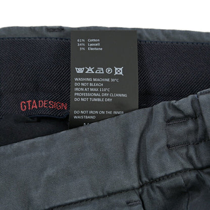 GTA “DAVIDE” リヨセル混コットン ノータックイージーパンツ / COMFORT FIT ネイビー 46 | GUARDAROBA MILANO OFFICIAL STORE