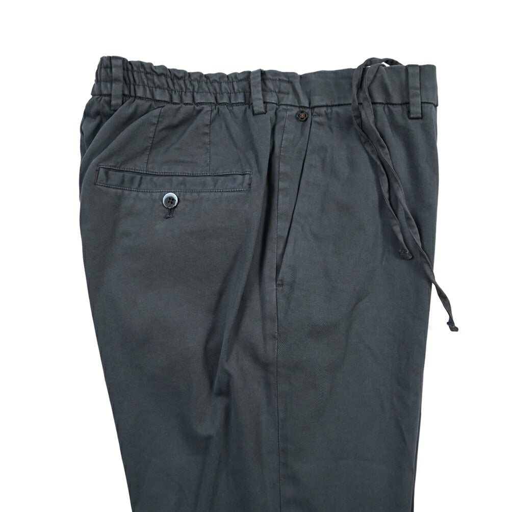 GTA “DAVIDE” リヨセル混コットン ノータックイージーパンツ / COMFORT FIT ネイビー 46 | GUARDAROBA MILANO OFFICIAL STORE