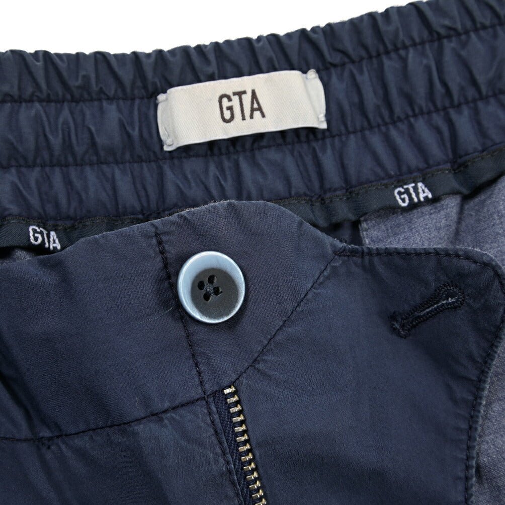 GTA “DAVIDE” ストレッチコットン ワンタックイージーパンツ / COMFORT FIT ネイビー 46 | GUARDAROBA MILANO OFFICIAL STORE