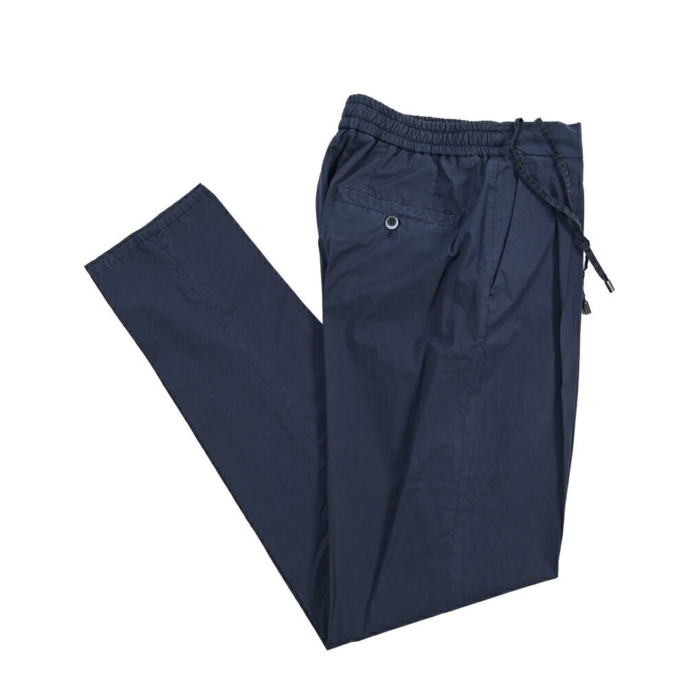GTA “DAVIDE” ストレッチコットン ワンタックイージーパンツ / COMFORT FIT ネイビー 46 | GUARDAROBA MILANO OFFICIAL STORE