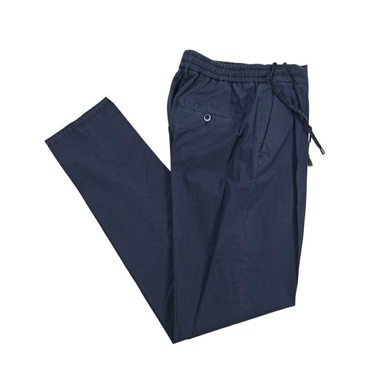 GTA “DAVIDE” ストレッチコットン ワンタックイージーパンツ / COMFORT FIT ネイビー 46 | GUARDAROBA MILANO OFFICIAL STORE