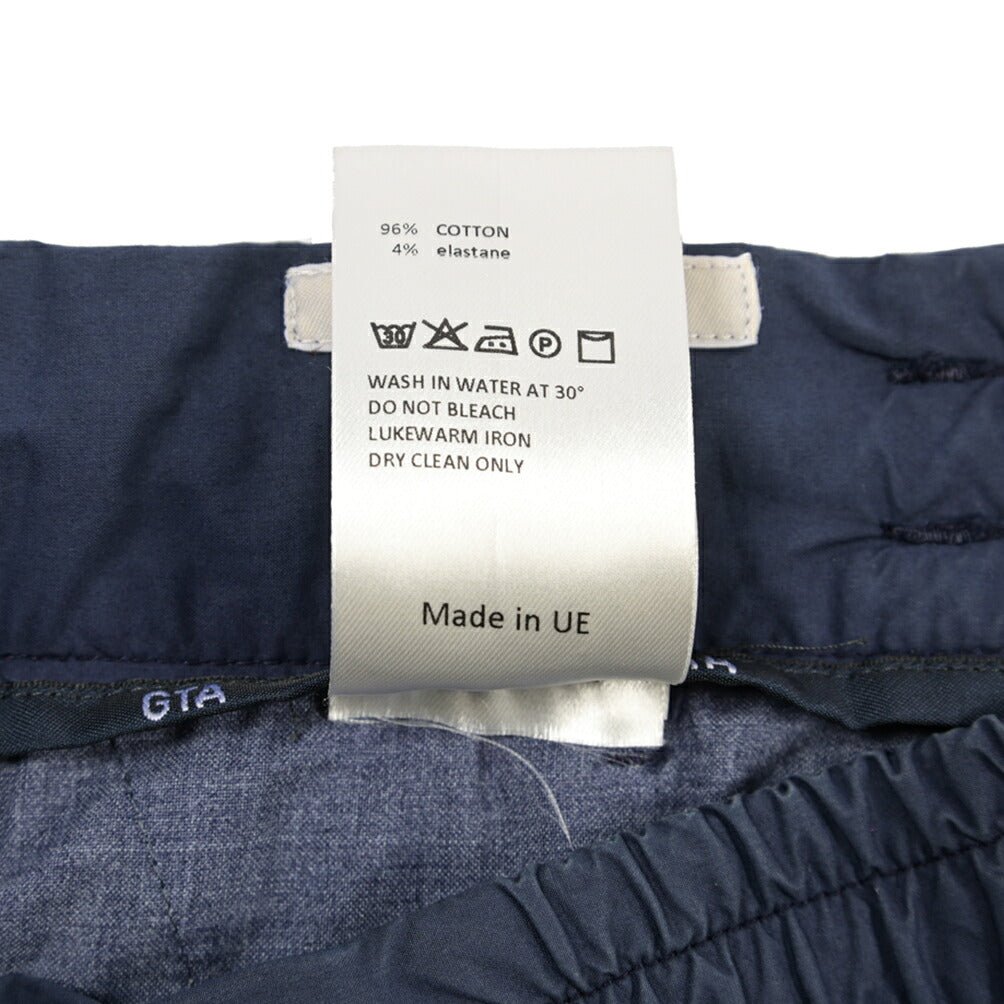 GTA “DAVIDE” ストレッチコットン ワンタックイージーパンツ / COMFORT FIT ネイビー 46 | GUARDAROBA MILANO OFFICIAL STORE