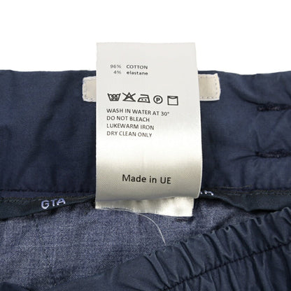 GTA “DAVIDE” ストレッチコットン ワンタックイージーパンツ / COMFORT FIT ネイビー 46 | GUARDAROBA MILANO OFFICIAL STORE