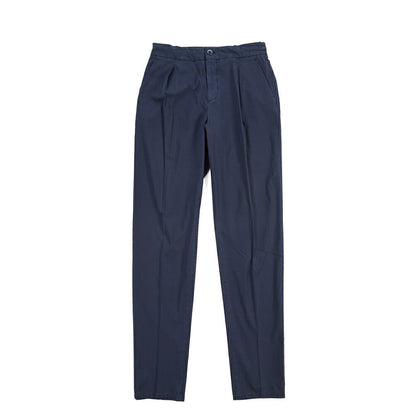 GTA “DAVIDE” ストレッチコットン ワンタックイージーパンツ / COMFORT FIT ネイビー 46 | GUARDAROBA MILANO OFFICIAL STORE