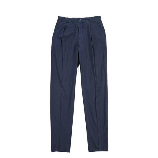 GTA “DAVIDE” ストレッチコットン ワンタックイージーパンツ / COMFORT FIT ネイビー 46 | GUARDAROBA MILANO OFFICIAL STORE