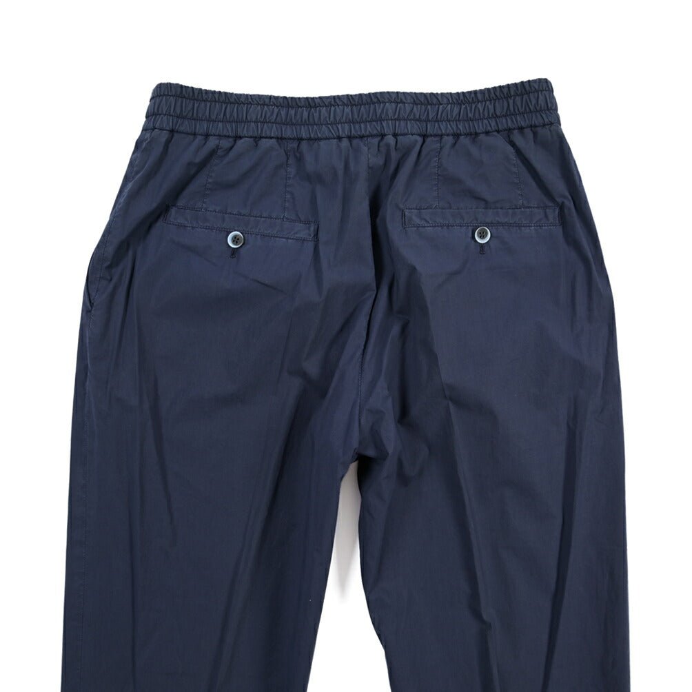 GTA “DAVIDE” ストレッチコットン ワンタックイージーパンツ / COMFORT FIT ネイビー 46 | GUARDAROBA MILANO OFFICIAL STORE