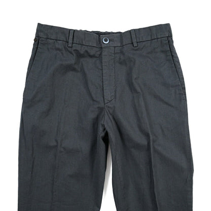 GTA “DAVIDE” リネン混コットン ノータックイージーパンツ / COMFORT FIT ネイビー 46 | GUARDAROBA MILANO OFFICIAL STORE