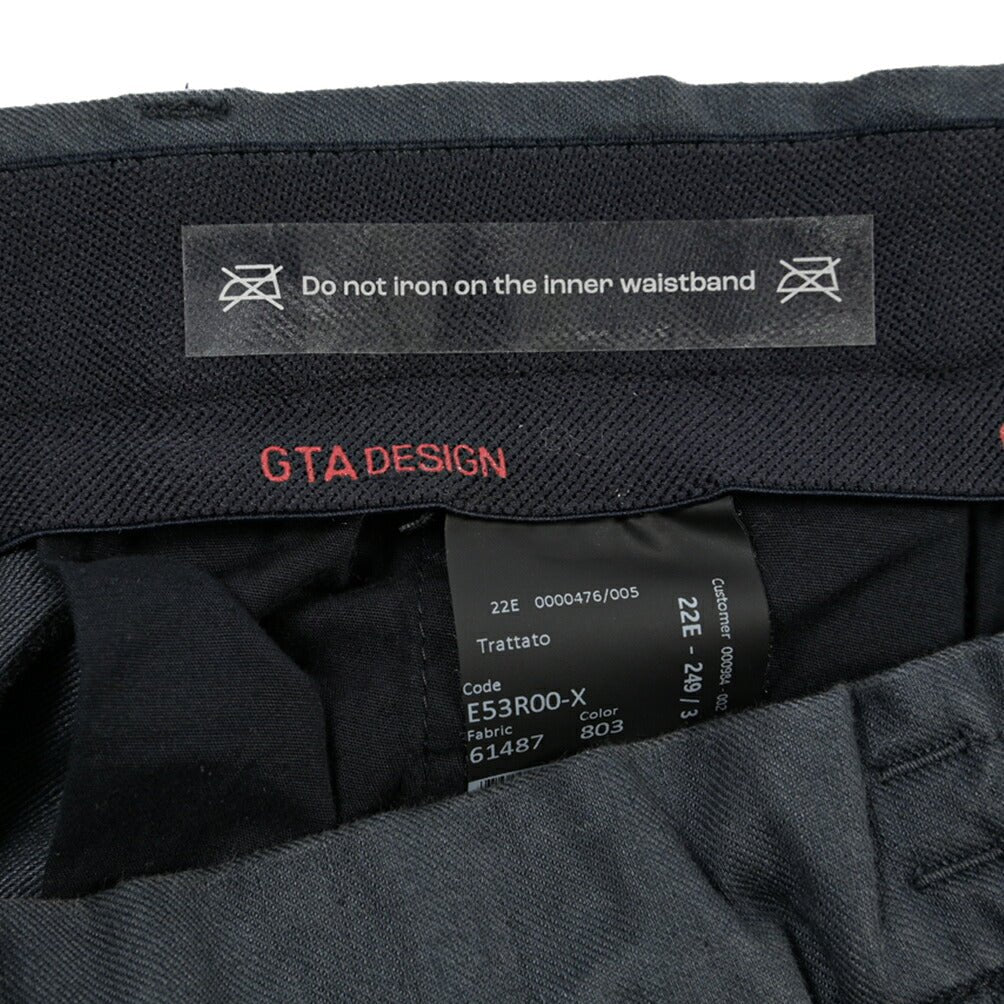 GTA “DAVIDE” リネン混コットン ノータックイージーパンツ / COMFORT FIT ネイビー 46 | GUARDAROBA MILANO OFFICIAL STORE