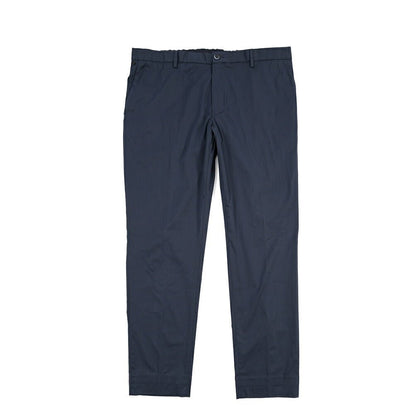 GTA “DAVIDE” ナイロン混コットン ノータックイージーパンツ / COMFORT FIT ネイビー 58 | GUARDAROBA MILANO OFFICIAL STORE