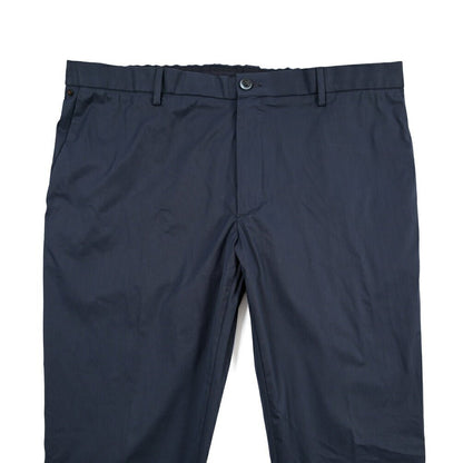 GTA “DAVIDE” ナイロン混コットン ノータックイージーパンツ / COMFORT FIT ネイビー 58 | GUARDAROBA MILANO OFFICIAL STORE