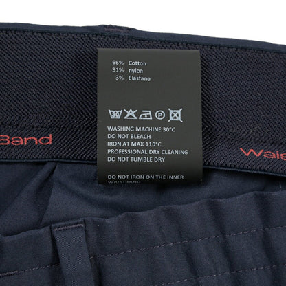 GTA “DAVIDE” ナイロン混コットン ノータックイージーパンツ / COMFORT FIT ネイビー 58 | GUARDAROBA MILANO OFFICIAL STORE