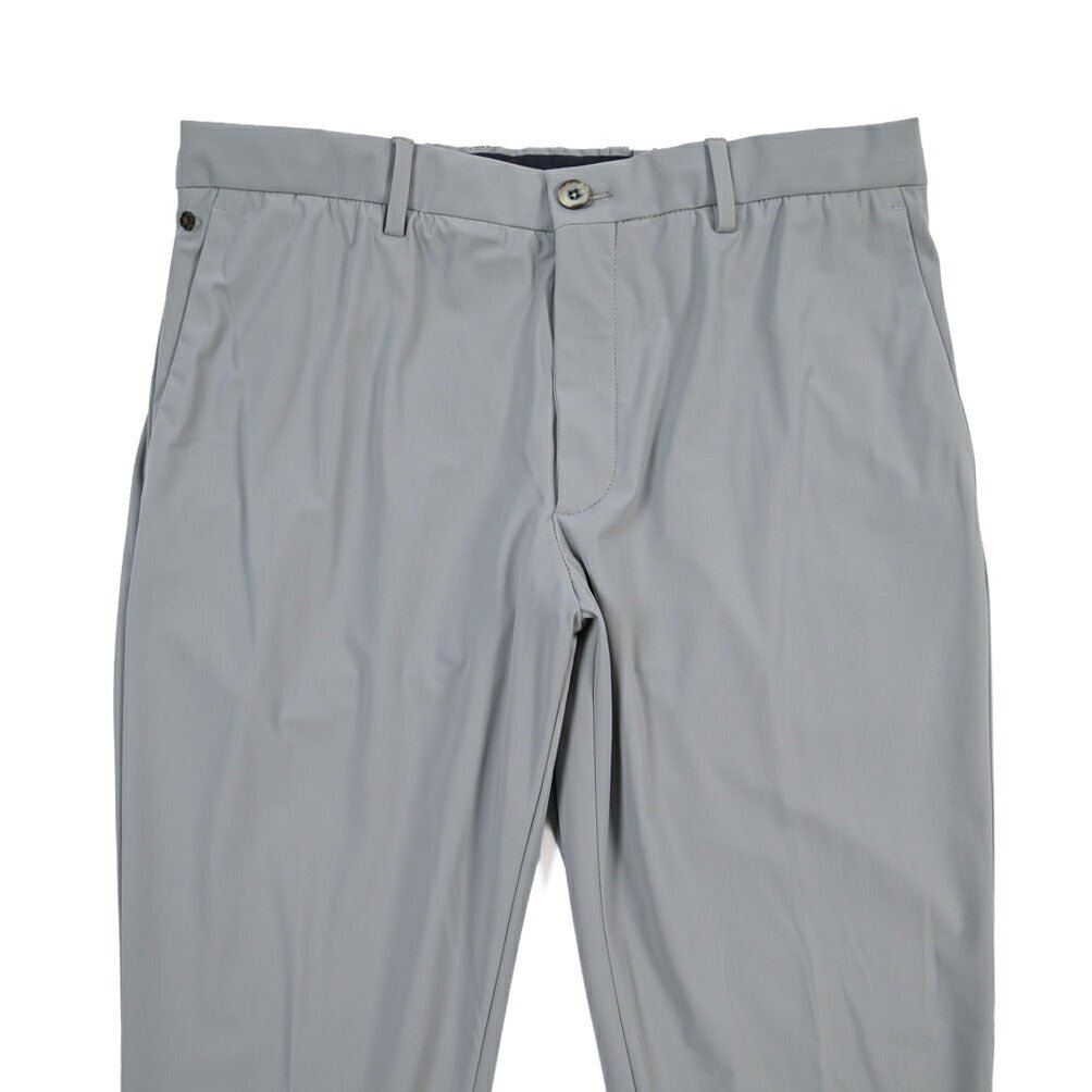 GTA “DAVIDE” 高機能ストレッチポリエステル ドローコード付きノータックパンツ / COMFORT FIT グレー 50 | GUARDAROBA MILANO OFFICIAL STORE