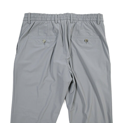 GTA “DAVIDE” 高機能ストレッチポリエステル ドローコード付きノータックパンツ / COMFORT FIT グレー 50 | GUARDAROBA MILANO OFFICIAL STORE