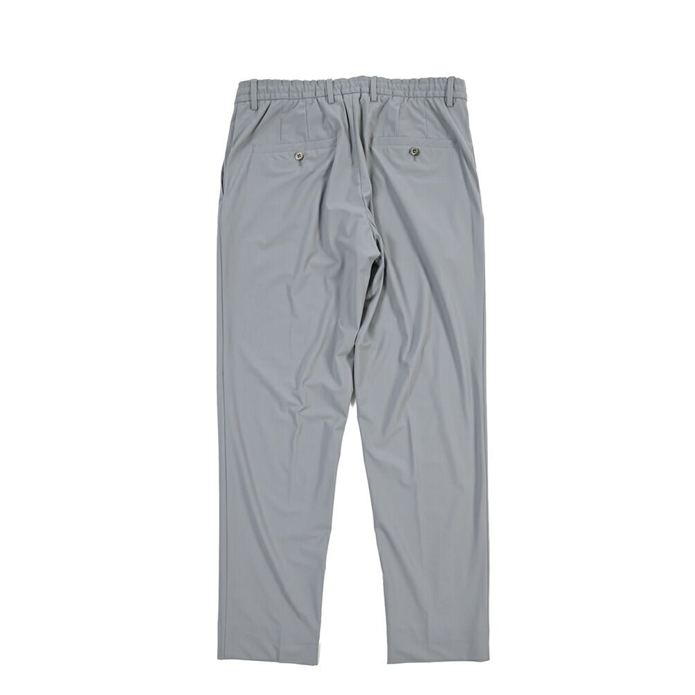 GTA “DAVIDE” 高機能ストレッチポリエステル ドローコード付きノータックパンツ / COMFORT FIT グレー 50 | GUARDAROBA MILANO OFFICIAL STORE