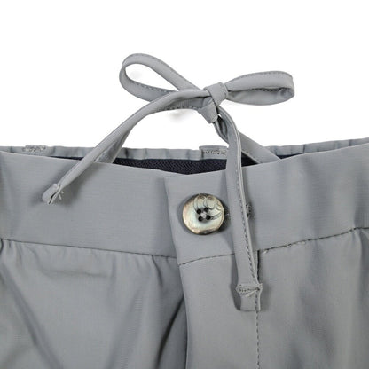 GTA “DAVIDE” 高機能ストレッチポリエステル ドローコード付きノータックパンツ / COMFORT FIT グレー 50 | GUARDAROBA MILANO OFFICIAL STORE