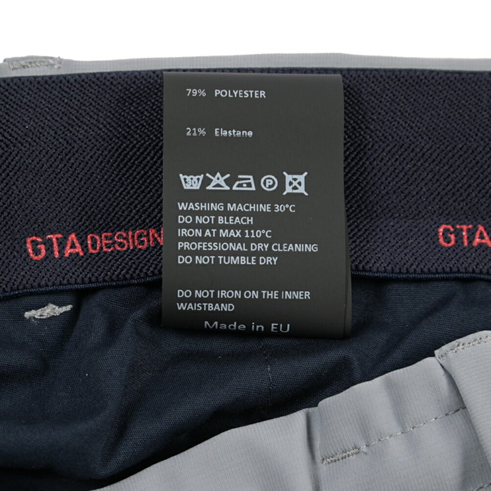 GTA “DAVIDE” 高機能ストレッチポリエステル ドローコード付きノータックパンツ / COMFORT FIT グレー 50 | GUARDAROBA MILANO OFFICIAL STORE