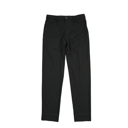 GTA “DAVIDE” ビスコース混ストレッチナイロン ノータックイージーパンツ / COMFORT FIT ブラック 46 | GUARDAROBA MILANO OFFICIAL STORE