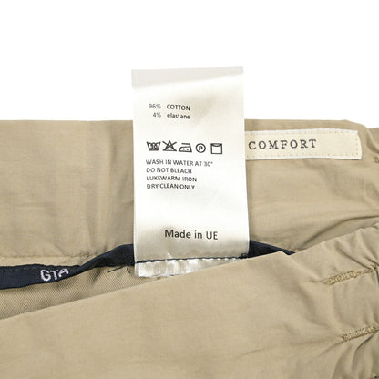 GTA “DAVIDE” ストレッチコットン ワンタックイージーパンツ / COMFORT FIT ベージュ 46 | GUARDAROBA MILANO OFFICIAL STORE