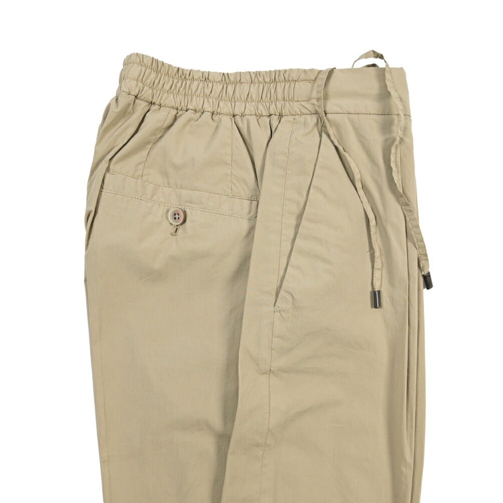 GTA “DAVIDE” ストレッチコットン ワンタックイージーパンツ / COMFORT FIT ベージュ 46 | GUARDAROBA MILANO OFFICIAL STORE