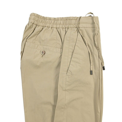 GTA “DAVIDE” ストレッチコットン ワンタックイージーパンツ / COMFORT FIT ベージュ 46 | GUARDAROBA MILANO OFFICIAL STORE