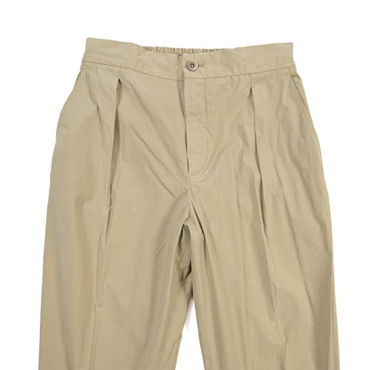 GTA “DAVIDE” ストレッチコットン ワンタックイージーパンツ / COMFORT FIT ベージュ 46 | GUARDAROBA MILANO OFFICIAL STORE