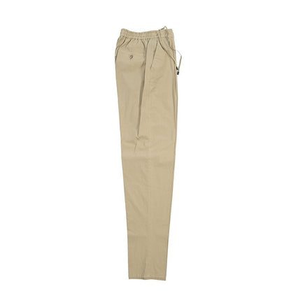 GTA “DAVIDE” ストレッチコットン ワンタックイージーパンツ / COMFORT FIT ベージュ 46 | GUARDAROBA MILANO OFFICIAL STORE