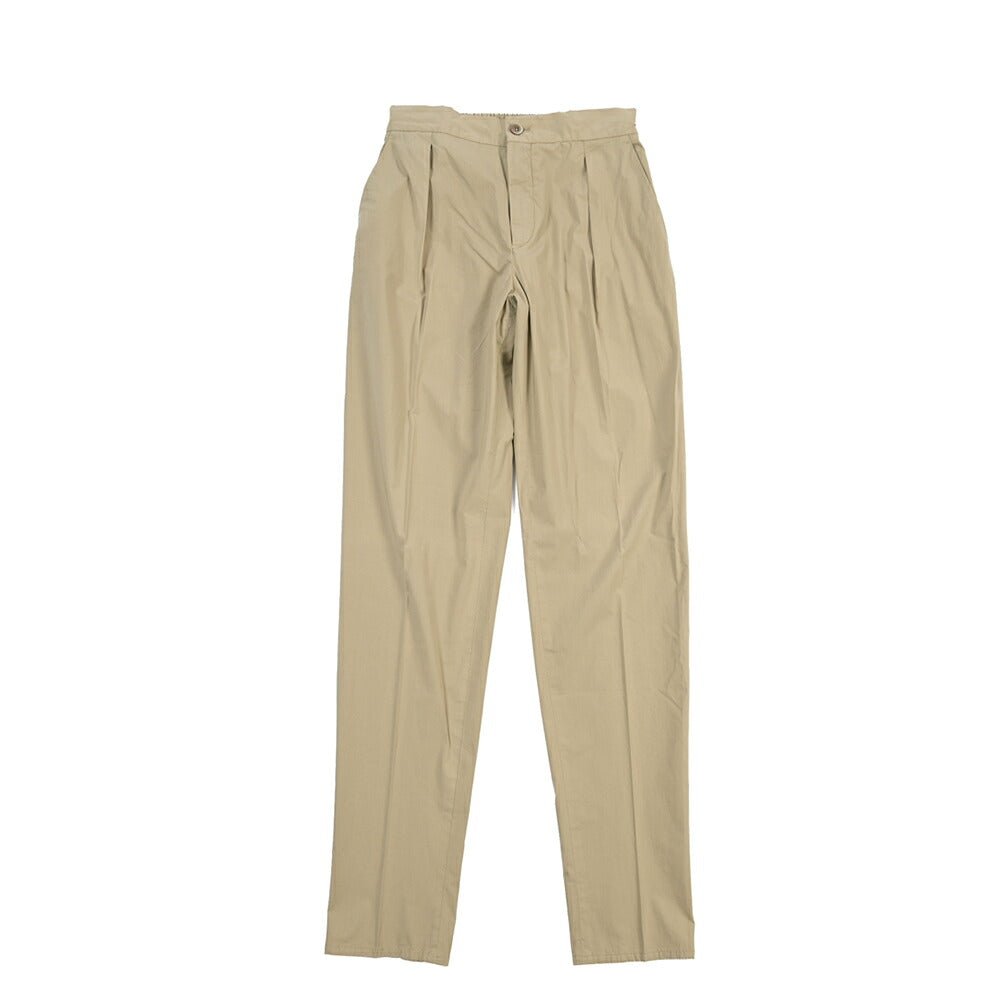 GTA “DAVIDE” ストレッチコットン ワンタックイージーパンツ / COMFORT FIT ベージュ 46 | GUARDAROBA MILANO OFFICIAL STORE