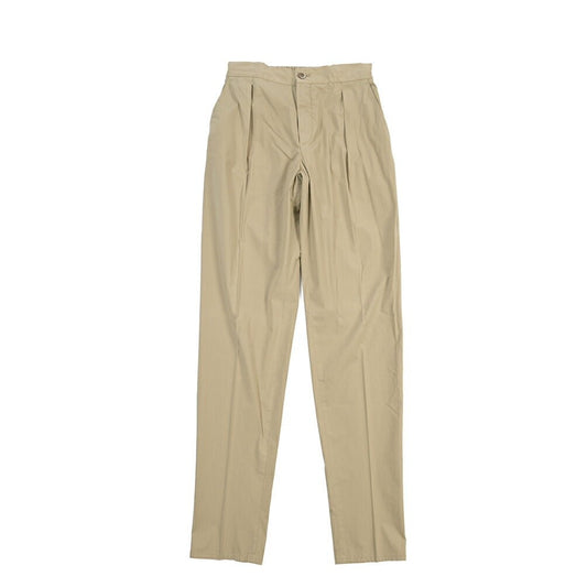 GTA “DAVIDE” ストレッチコットン ワンタックイージーパンツ / COMFORT FIT ベージュ 46 | GUARDAROBA MILANO OFFICIAL STORE