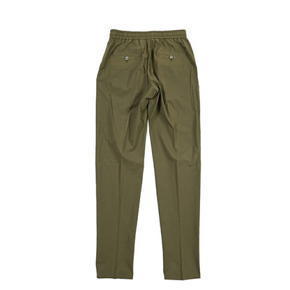 GTA “DAVIDE” ストレッチコットン ワンタックイージーパンツ / COMFORT FIT カーキグリーン 46 | GUARDAROBA MILANO OFFICIAL STORE
