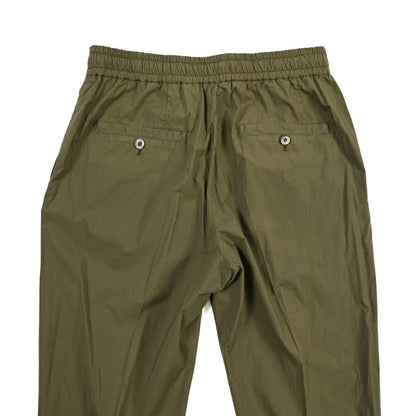 GTA “DAVIDE” ストレッチコットン ワンタックイージーパンツ / COMFORT FIT カーキグリーン 46 | GUARDAROBA MILANO OFFICIAL STORE