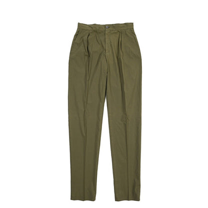 GTA “DAVIDE” ストレッチコットン ワンタックイージーパンツ / COMFORT FIT カーキグリーン 46 | GUARDAROBA MILANO OFFICIAL STORE