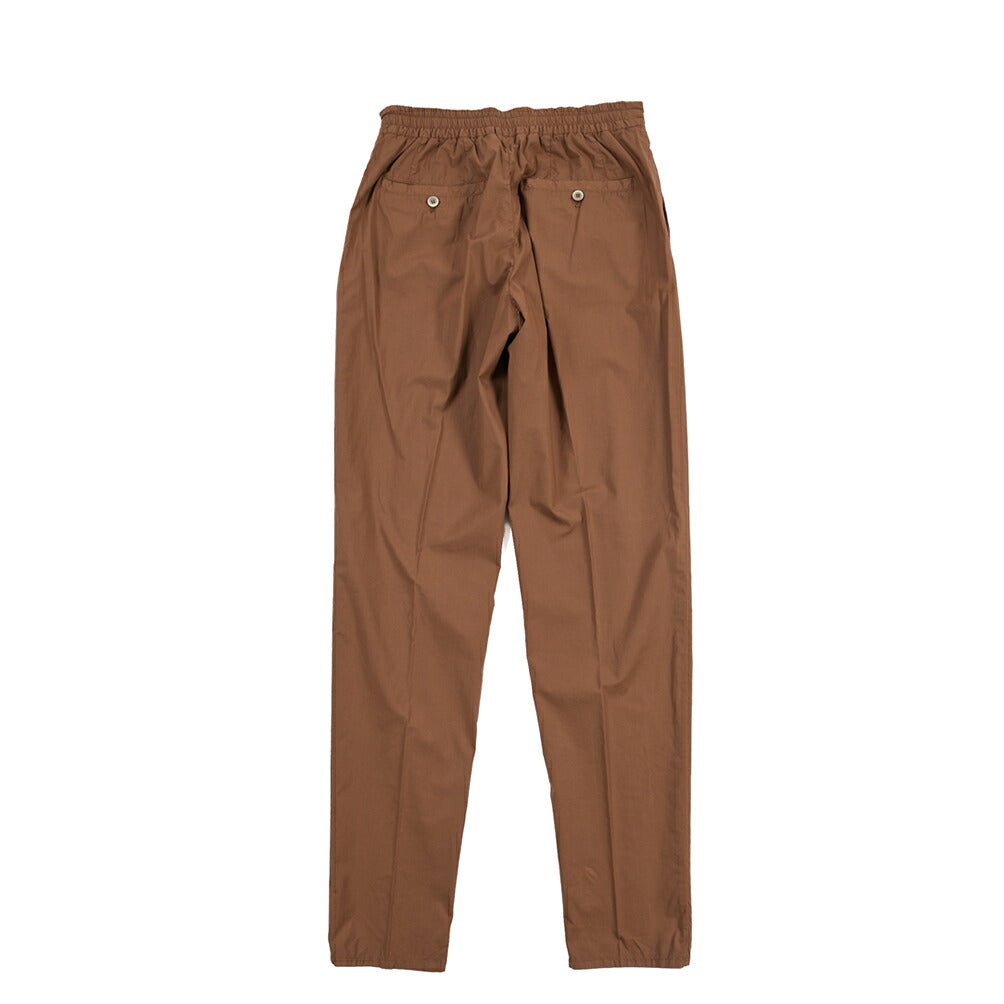 GTA “DAVIDE” ストレッチコットン ワンタックイージーパンツ / COMFORT FIT ブラウン 44 | GUARDAROBA MILANO OFFICIAL STORE