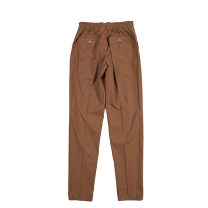 GTA “DAVIDE” ストレッチコットン ワンタックイージーパンツ / COMFORT FIT ブラウン 44 | GUARDAROBA MILANO OFFICIAL STORE