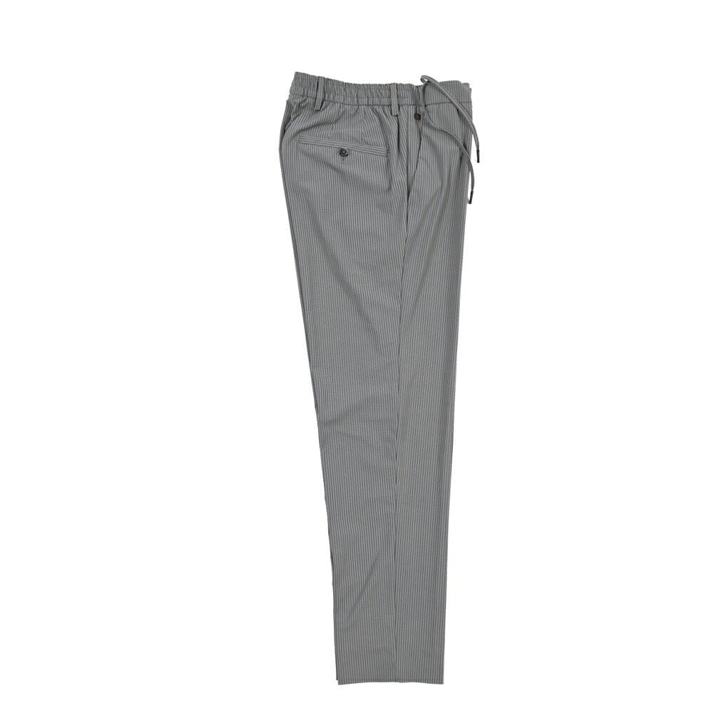 GTA “DAVIDE” ストレッチポリエステル ノータックドローコードパンツ / COMFORT FIT グレー 48 | GUARDAROBA MILANO OFFICIAL STORE