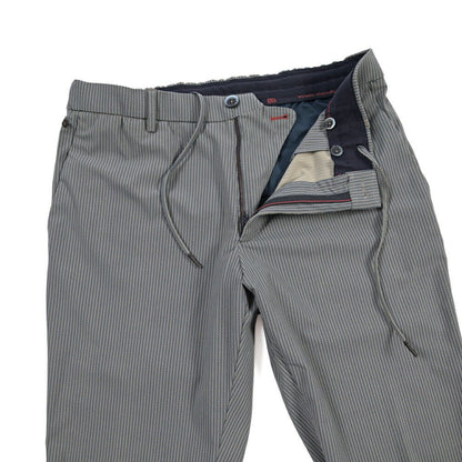 GTA “DAVIDE” ストレッチポリエステル ノータックドローコードパンツ / COMFORT FIT グレー 48 | GUARDAROBA MILANO OFFICIAL STORE