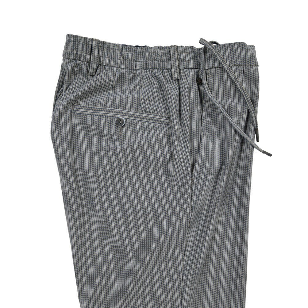 GTA “DAVIDE” ストレッチポリエステル ノータックドローコードパンツ / COMFORT FIT グレー 48 | GUARDAROBA MILANO OFFICIAL STORE