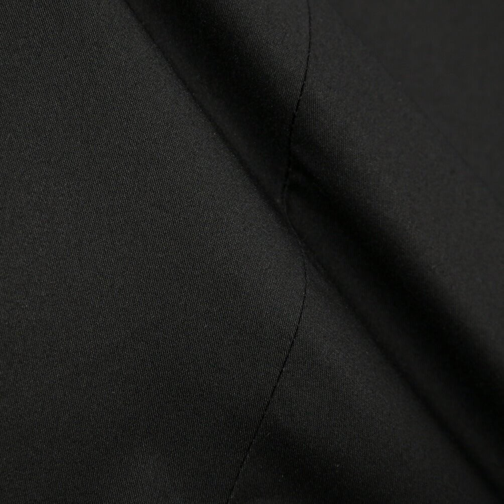 GTA “DAVIDE” ナイロン混コットン ノータックイージーパンツ / COMFORT FIT ブラック 50 | GUARDAROBA MILANO OFFICIAL STORE