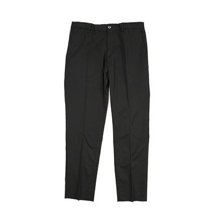 GTA “DAVIDE” ナイロン混コットン ノータックイージーパンツ / COMFORT FIT ブラック 50 | GUARDAROBA MILANO OFFICIAL STORE